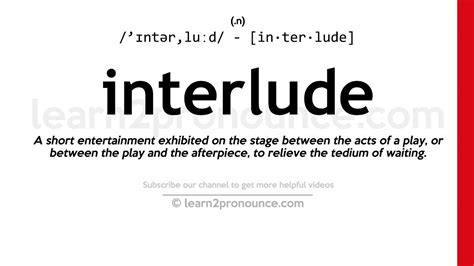 Interlude Meaning Music: A Multi-Layered Exploration