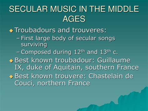 Who Performed Secular Music in the Middle Ages? A Multi-Faceted Examination